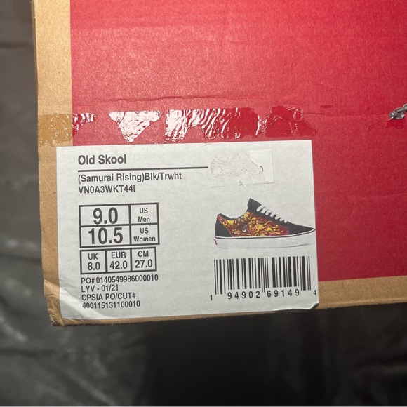 NWT Old Skool Vans Samurai Rising M 9/W 10.5 Black/True White VN0A3WKT44I Skull - Picture 7 of 7